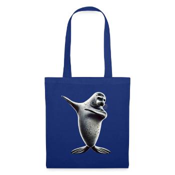 Drôle Dabbing phoque Amoureux des animaux Safari océan - Sac en tissu - bleu royal - Devant