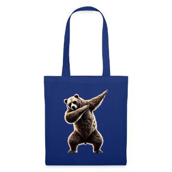Drôle Dabbing Ours Amoureux des animaux Zoo Ours Animal - Sac en tissu - bleu royal - Devant
