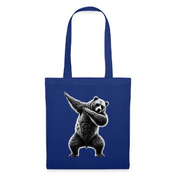 Drôle Dabbing Ours Amoureux des animaux Zoo Ours Animal - Sac en tissu - bleu royal - Devant