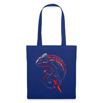 Chamäleon Motiv Tier Tierliebhaber Reptilien Echse - Stoffbeutel - Royalblau - Vorne