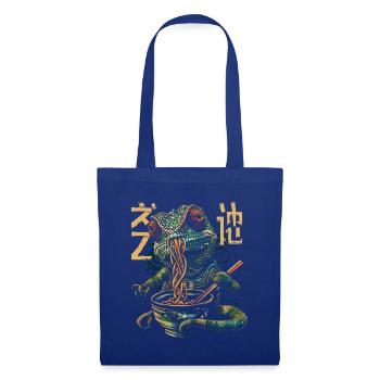 Chamäleon Safari Manga Ramen Nudel Reptilien Anime - Stoffbeutel - Royalblau - Vorne