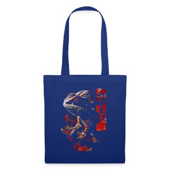 Japanisches Chamäleon Safari Reptilien Terrarium - Stoffbeutel - Royalblau - Vorne