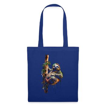 Drôle paresseux Art Animal paresseux animaux animaux sauvages - Sac en tissu - bleu royal - Devant