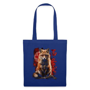 Drôle Renard Renard Art Animal Nature Animaux Animaux Sauvages - Sac en tissu - bleu royal - Devant