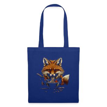 Lustiges Fuchs Fox Kunst Tier Natur Wildtier Tiere - Stoffbeutel - Royalblau - Vorne