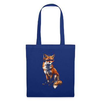 Lustiges Fuchs Fox Kunst Tier Natur Wildtier Tiere - Stoffbeutel - Royalblau - Vorne