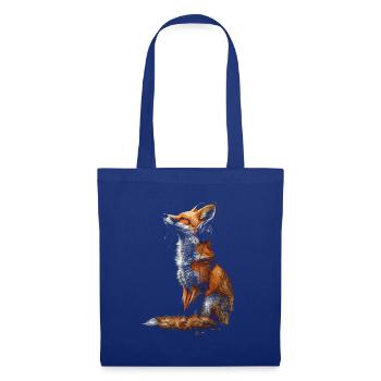 Drôle Renard Renard Art Animal Nature Animaux Animaux Sauvages - Sac en tissu - bleu royal - Devant