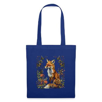 Lustiges Fuchs Fox Kunst Tier Natur Wildtier Tiere - Stoffbeutel - Royalblau - Vorne
