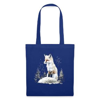 Drôle Renard Renard Art Animal Nature Animaux Animaux Sauvages - Sac en tissu - bleu royal - Devant