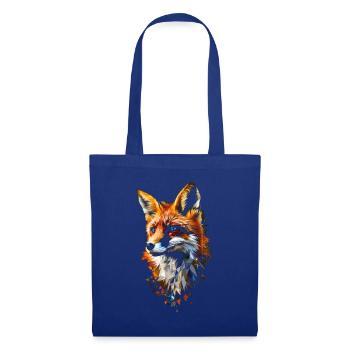 Lustiges Fuchs Fox Kunst Tier Natur Wildtier Tiere - Stoffbeutel - Royalblau - Vorne