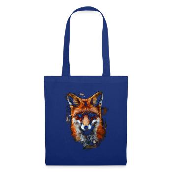 Lustiges Fuchs Fox Kunst Tier Natur Wildtier Tiere - Stoffbeutel - Royalblau - Vorne