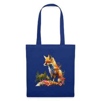 Drôle Renard Renard Art Animal Nature Animaux Animaux Sauvages - Sac en tissu - bleu royal - Devant