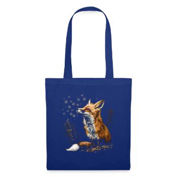 Lustiges Fuchs Fox Kunst Tier Natur Wildtier Tiere - Stoffbeutel - Royalblau - Vorne