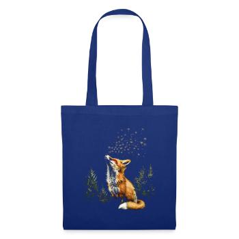 Lustiges Fuchs Fox Kunst Tier Natur Wildtier Tiere - Stoffbeutel - Royalblau - Vorne