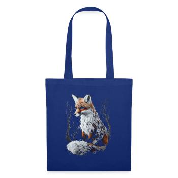 Lustiges Fuchs Fox Kunst Tier Natur Wildtier Tiere - Stoffbeutel - Royalblau - Vorne