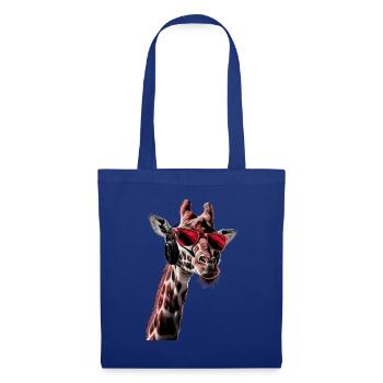 Giraffe Motif Animal Animal Lover Headphone Art - Tote Bag - royal blue - Front