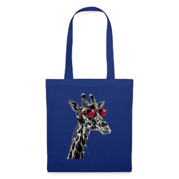 Giraffe Motif Animal Animal Lover Headphone Art - Tote Bag - royal blue - Front