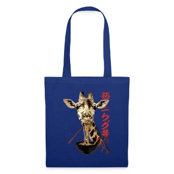 Girafe Safari Manga Ramen Nouille Chien Anime Art - Sac en tissu - bleu royal - Devant