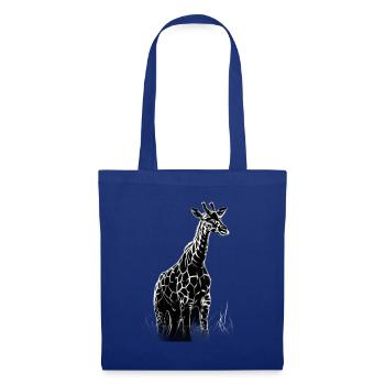 Giraffen Motiv Tier Tierliebhaber Wildlife Safari - Stoffbeutel - Royalblau - Vorne