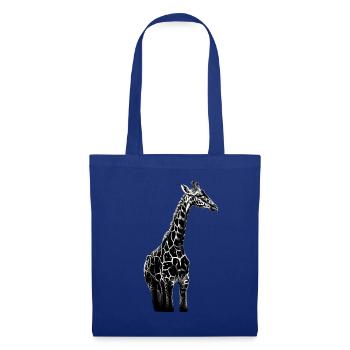 Giraffen Motiv Tier Tierliebhaber Wildlife Safari - Stoffbeutel - Royalblau - Vorne