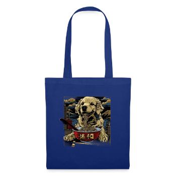 Motif Chien Manga Ramen Nouille Chien Anime Art - Sac en tissu - bleu royal - Devant