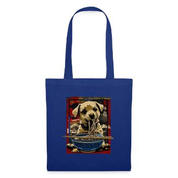 Motif Chien Manga Ramen Nouille Chien Anime Art - Sac en tissu - bleu royal - Devant