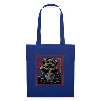 Motif Chien Manga Ramen Nouille Chien Anime Art - Sac en tissu - bleu royal - Devant