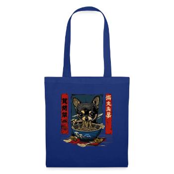 Motif Chien Manga Ramen Nouille Chien Anime Art - Sac en tissu - bleu royal - Devant