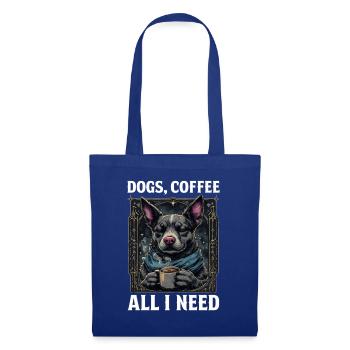 Funny Dog Art Dog Owner Dogs Coffee - Tote Bag - royal blue - Front