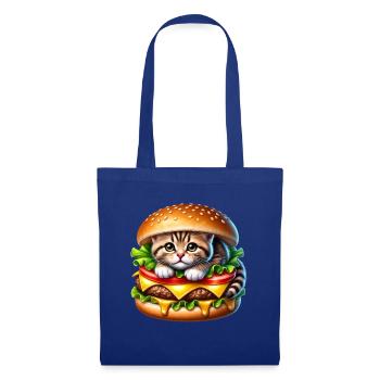 Cat Fast Food Burger Cats Hamburger Cat Lover - Tote Bag - royal blue - Front