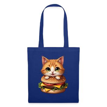 Cat Fast Food Burger Cats Hamburger Cat Lover - Tote Bag - royal blue - Front
