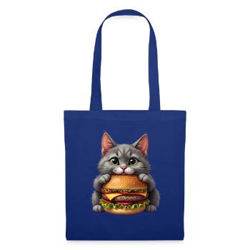 Cat Fast Food Burger Cats Hamburger Cat Lover - Tote Bag - royal blue - Front