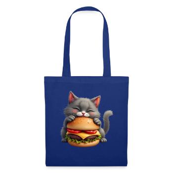 Cat Fast Food Burger Cats Hamburger Cat Lover - Tote Bag - royal blue - Front