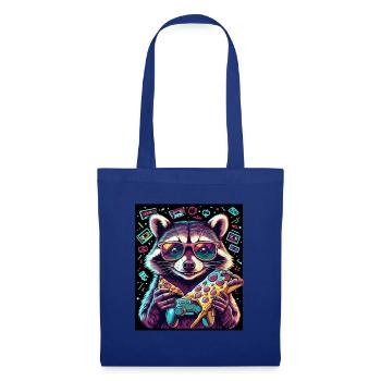 Funny Raccoon Gaming Pizza Gamer Gamer Gaming - Tote Bag - royal blue - Front