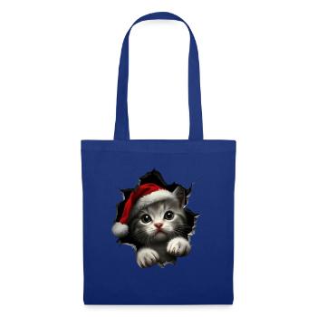 Chat Propriétaire Chats Noël Noël Chat - Sac en tissu - bleu royal - Devant