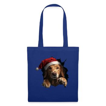 Hundebesitzer Hunde Weihnachten Weihnachts Hund - Stoffbeutel - Royalblau - Vorne