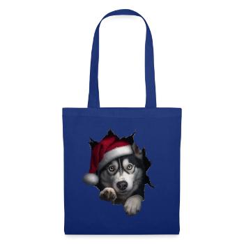 Hundebesitzer Hunde Weihnachten Weihnachts Hund - Stoffbeutel - Royalblau - Vorne