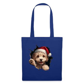 Hundebesitzer Hunde Weihnachten Weihnachts Hund - Stoffbeutel - Royalblau - Vorne