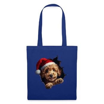 Hundebesitzer Hunde Weihnachten Weihnachts Hund - Stoffbeutel - Royalblau - Vorne