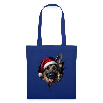 Hundebesitzer Hunde Weihnachten Weihnachts Hund - Stoffbeutel - Royalblau - Vorne