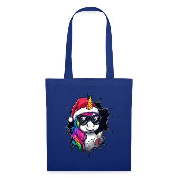 Licorne drôle Licornes de Noël Licorne - Sac en tissu - bleu royal - Devant