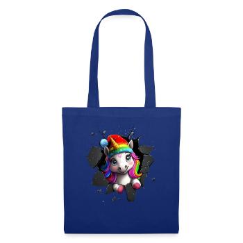 Licorne drôle Licornes de Noël Licorne - Sac en tissu - bleu royal - Devant