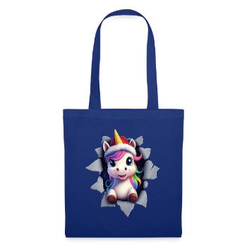 Licorne drôle Licornes de Noël Licorne - Sac en tissu - bleu royal - Devant