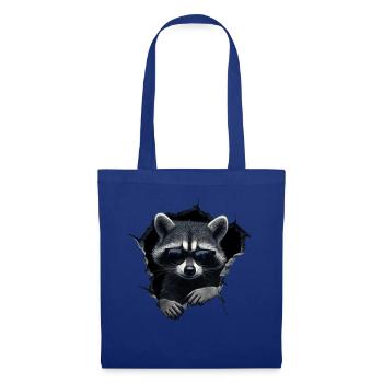 drôle raton laveur raton laveur amant mignon zoo animal - Sac en tissu - bleu royal - Devant