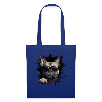 Drôle de chien propriétaire Chien mignon Bouledogue - Sac en tissu - bleu royal - Devant