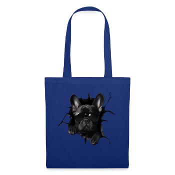 Drôle de chien propriétaire Chien mignon Bouledogue - Sac en tissu - bleu royal - Devant