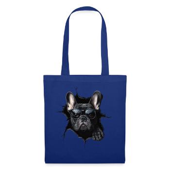 Drôle de chien propriétaire Chien mignon Bouledogue - Sac en tissu - bleu royal - Devant
