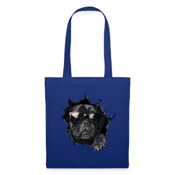 Drôle de chien propriétaire Chien mignon Bouledogue - Sac en tissu - bleu royal - Devant
