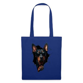 Lustiges Hunde Hundebesitzer Süßer Hund Dobermann - Stoffbeutel - Royalblau - Vorne
