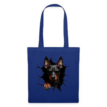Drôle de chien propriétaire Chien mignon Doberman - Sac en tissu - bleu royal - Devant